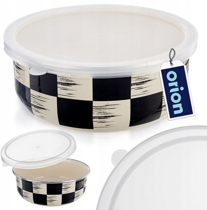 Изображение Miska emaliowana z pokrywk SZACHOWNICA 17 cm, 1 l