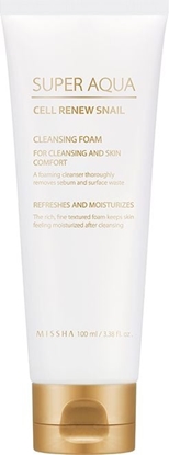 Attēls no Missha Super Aqua Cell Renew Snail Cleansing Pianka myjca z ekstraktem ze luzu limaka 100ml