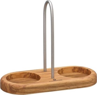 Изображение Mynek do przypraw Zassenhaus Podstawka pod mynki z uchwytem, drewno oliwne, 17x8x15 cm, red.otworów