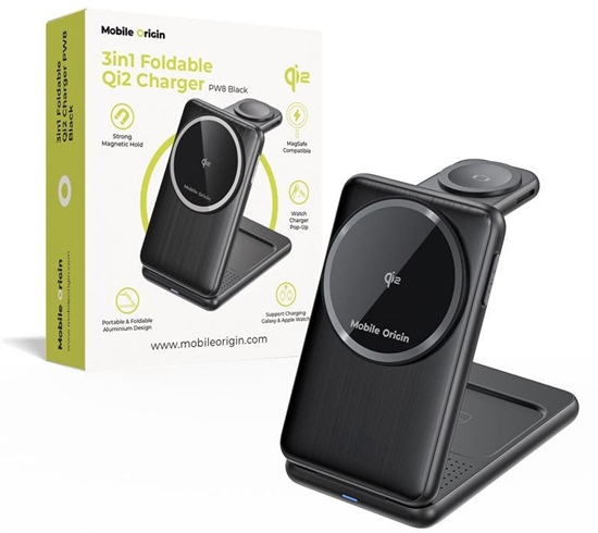 Picture of Mobile Origin 3in1 Foldable Qi2 Charger PW8, black