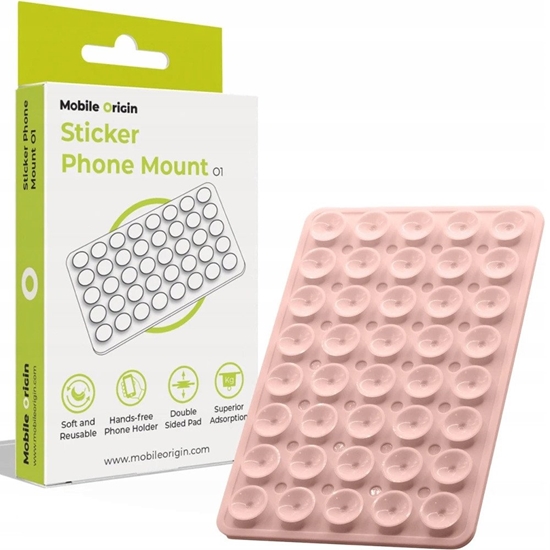 Picture of Mobile Origin Sticker Phone Mount O1, light pink