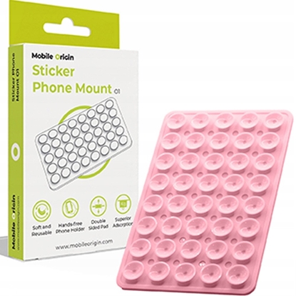 Attēls no Mobile Origin Sticker Phone Mount O1, pink