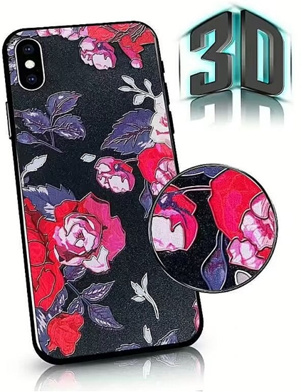 Picture of Mocco Flowers Back Case 3D for Apple Iphone 11 Pro Max Black