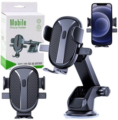 Picture of Mocny Uchwyt Samochodowy Na Szyb Kokpit Kratki Czarny