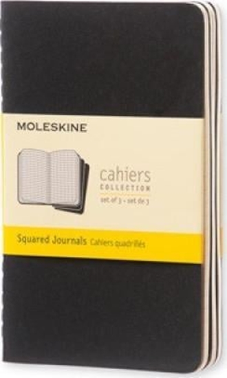Изображение Moleskine Zestaw 3 Zeszytów MOLESKINE Cahier Journals P (9x14cm) w kratk, 64 strony, czarny