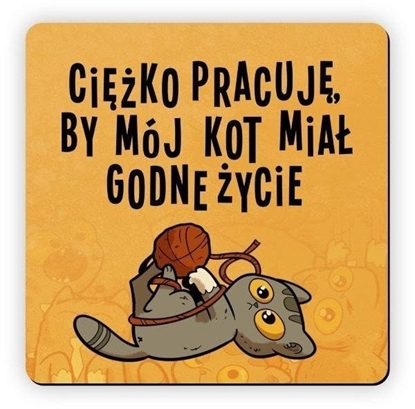 Picture of Molom Magnes na lodówk Godne ycie kot