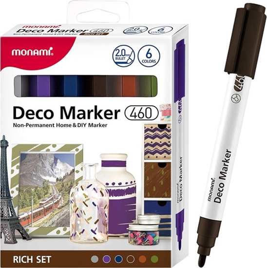 Picture of Monami Markery Akrylowe Dekoracyjne Deco Marker B 460 6 Kolorów Rich