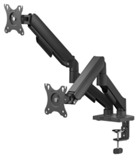 Picture of Monitora stiprinājums Savio  17" - 32" Dual monitor spring loaded desk mount 