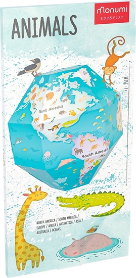 Изображение Monumi Kartonowe modele Zwierzaki display nadalowy, 24 sztuki