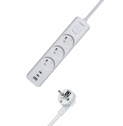 Attēls no MORRE LISTWA ZASILAJCA 3G USB, 2xUSB-C,1,5m