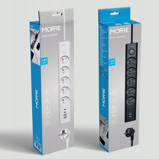 Picture of MORRE LISTWA ZASILAJCA 5G 2xUSB, 2xUSB-C,1,5m