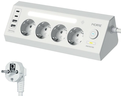 Picture of MORRE LISTWA ZASILAJCA NARONA 4G 2xUSB 2xUSB-C