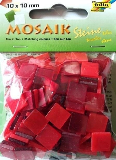 Picture of Mozaika kamyczki 10x10mm czerwona
