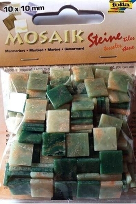 Picture of Mozaika kamyczki marmurkowe 10x10mm zielona