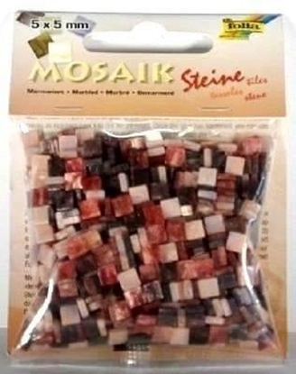 Picture of Mozaika kamyczki marmurkowe 5x5mm czerwona EDUKAMP