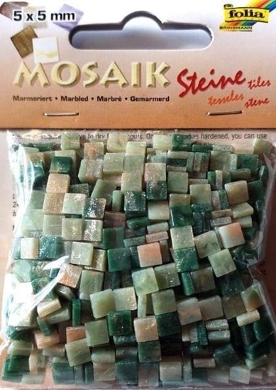 Picture of Mozaika kamyczki marmurkowe 5x5mm zielona