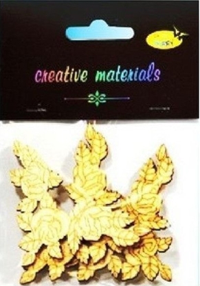 Attēls no Mudpuppy Drewniane elementy w ksztacie ró 7,5cm 3szt