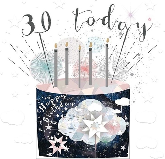 Picture of Museums & Galleries Karnet kwadrat may z kopert Urodziny 30 wieczki