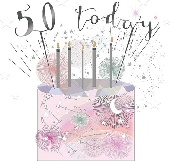 Picture of Museums & Galleries Karnet kwadrat may z kopert Urodziny 50 wieczki