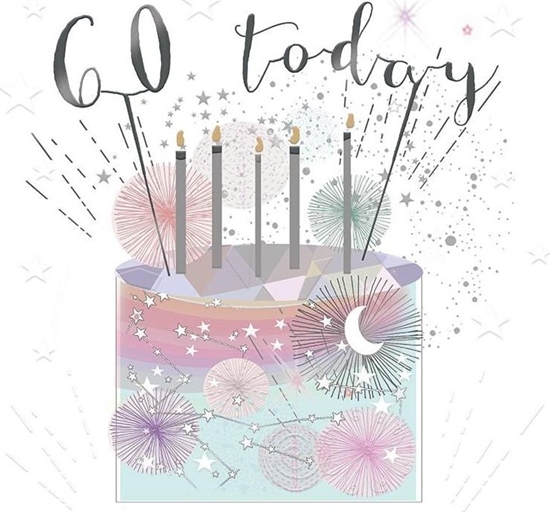 Picture of Museums & Galleries Karnet kwadrat may z kopert Urodziny 60 wieczki