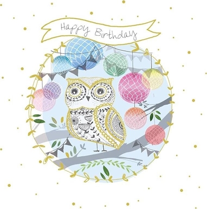 Attēls no Museums & Galleries Karnet kwadrat z kopert Urodziny Sowa