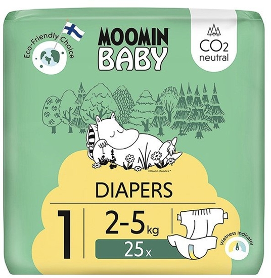 Изображение Muumi Newborn 1, 2-5 kg, 25 szt.