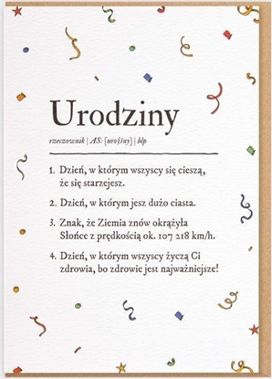 Attēls no Nadwyraz.com Karnet Urodziny - Definicja