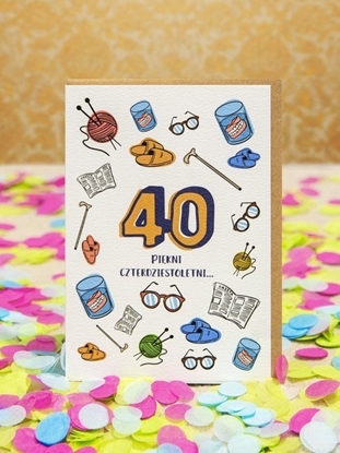 Attēls no Nadwyraz.com Karnet Urodziny - Pikni czterdziestoletni
