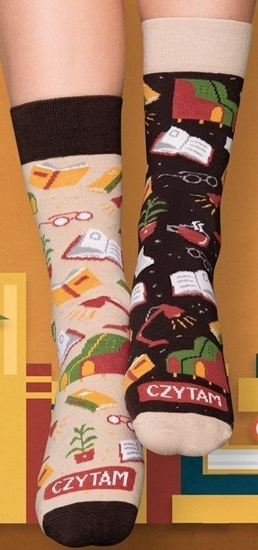 Picture of Nadwyraz.com Skarpety dugie Czytam - nie przeszkadza! 35-38