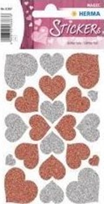 Picture of Naklejka Magic serca srebrne i czerwone