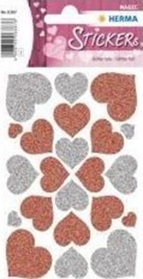 Picture of Naklejka Magic serca srebrne i czerwone