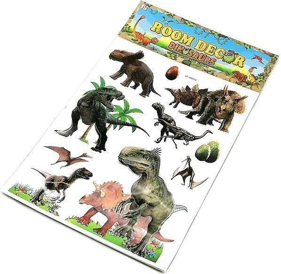 Изображение Naklejki 3D na cian dinozaury 50x31cm MIX