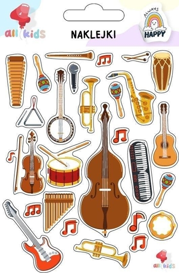 Изображение Naklejki dla dzieci Instrumenty muzyczne