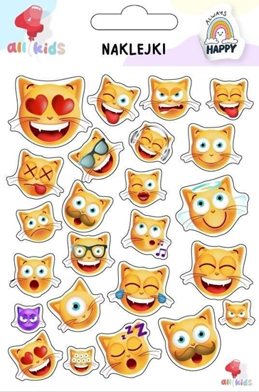 Изображение Naklejki dla dzieci Kotki emotki