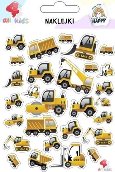 Изображение Naklejki dla dzieci Maszyny budowlane