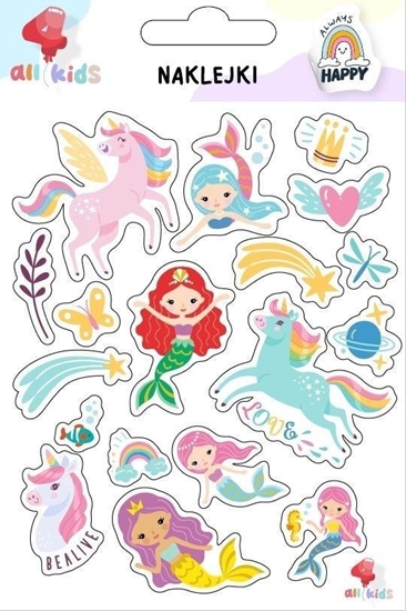 Изображение Naklejki dla dzieci Tczowe jednoroce syrenki