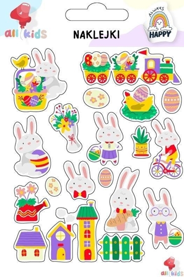 Изображение Naklejki dla dzieci Wielkanoc Zajce