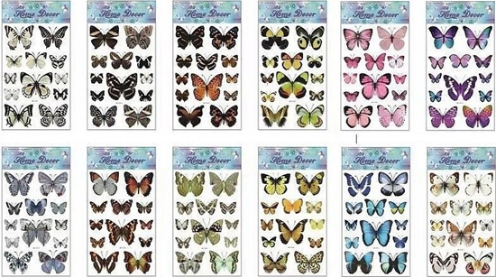 Изображение Naklejki motyle 60x31cm MIX