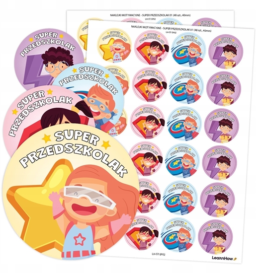 Picture of Naklejki motywacyjne - Super przedszkolak 48szt