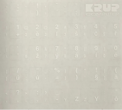 Изображение Naklejki na klawiature Logo na klawiatur�, bia�e, czesko-s�owackie, do notebooka, cena za 1 szt