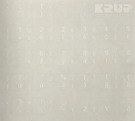 Изображение Naklejki na klawiature Logo na klawiatur�, bia�e, czesko-s�owackie, do notebooka, cena za 1 szt