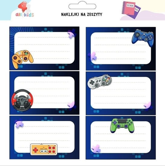 Изображение Naklejki na szafk i zeszyt Pad Gra