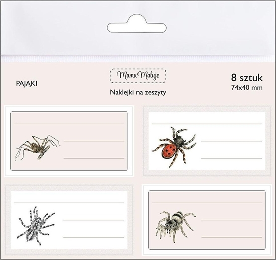 Изображение Naklejki na zeszyty Pajki