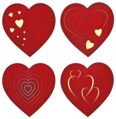 Изображение Naklejki papierowe na tamie Serca 500szt