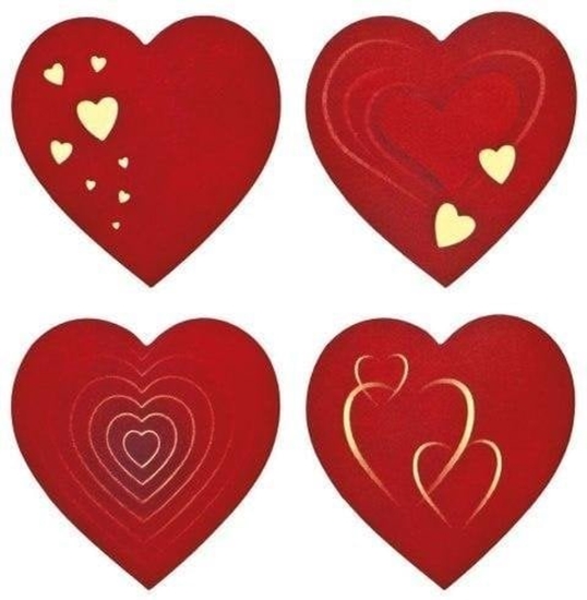 Изображение Naklejki papierowe na tamie Serca 500szt