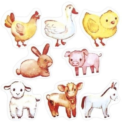 Изображение Naklejki papierowe na tamie Zwierzta 500szt