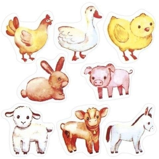 Изображение Naklejki papierowe na tamie Zwierzta 500szt