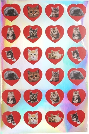 Изображение Naklejki serca z kotami