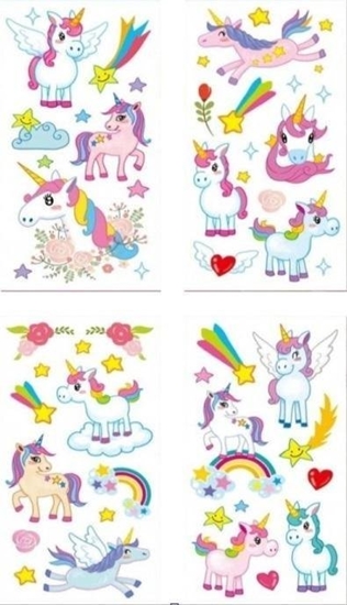 Picture of Naklejki z brokatem jednoroce MIX