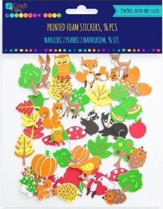 Изображение NAKLEJKI Z PIANKI Z NADRUKIEM - LAS, 96 SZT